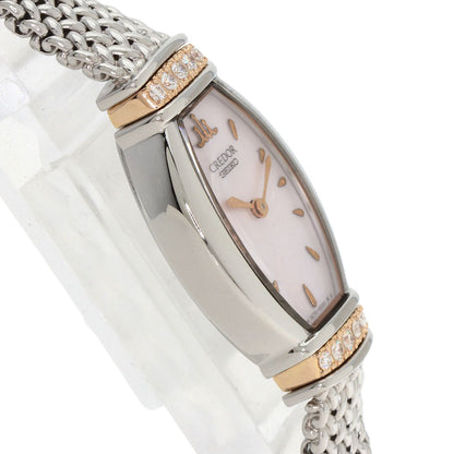 SEIKO CREDOR Diamond Watches GSTE966 1E70-3B90 Stainless Steel/SSxK18PG Ladies