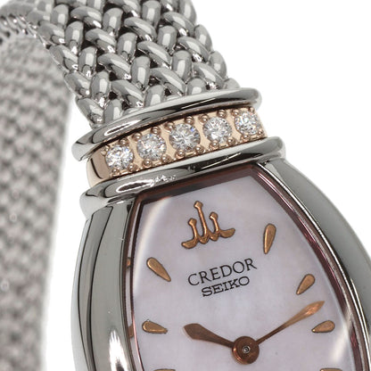 SEIKO CREDOR Diamond Watches GSTE966 1E70-3B90 Stainless Steel/SSxK18PG Ladies