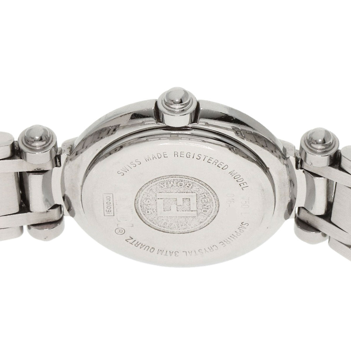 FENDI Zucca pattern round face Watches 750L Stainless Steel/Stainless Steel Ladies