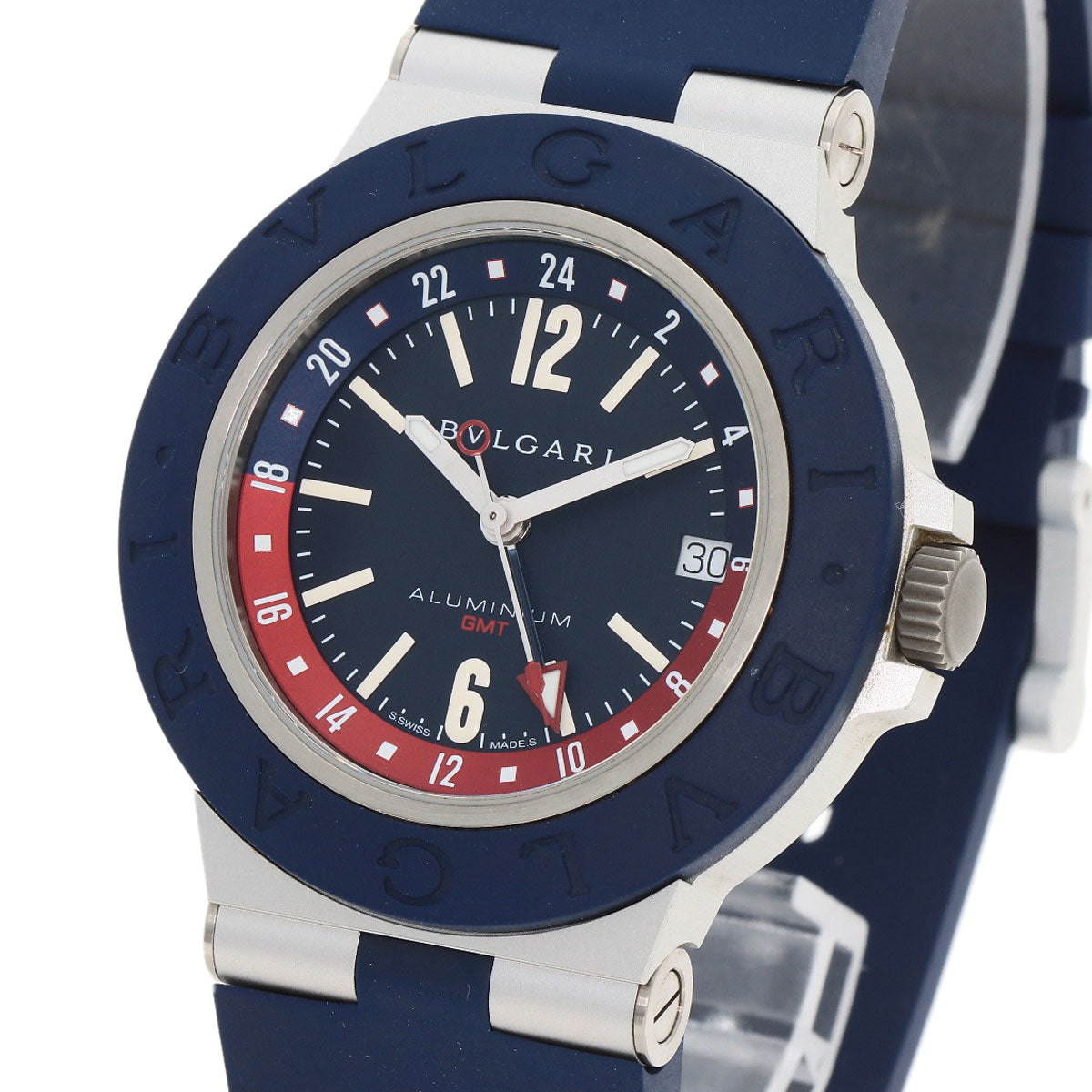 BVLGARI Aluminum GMT Watches BB40ATGMT aluminum/Rubber mens