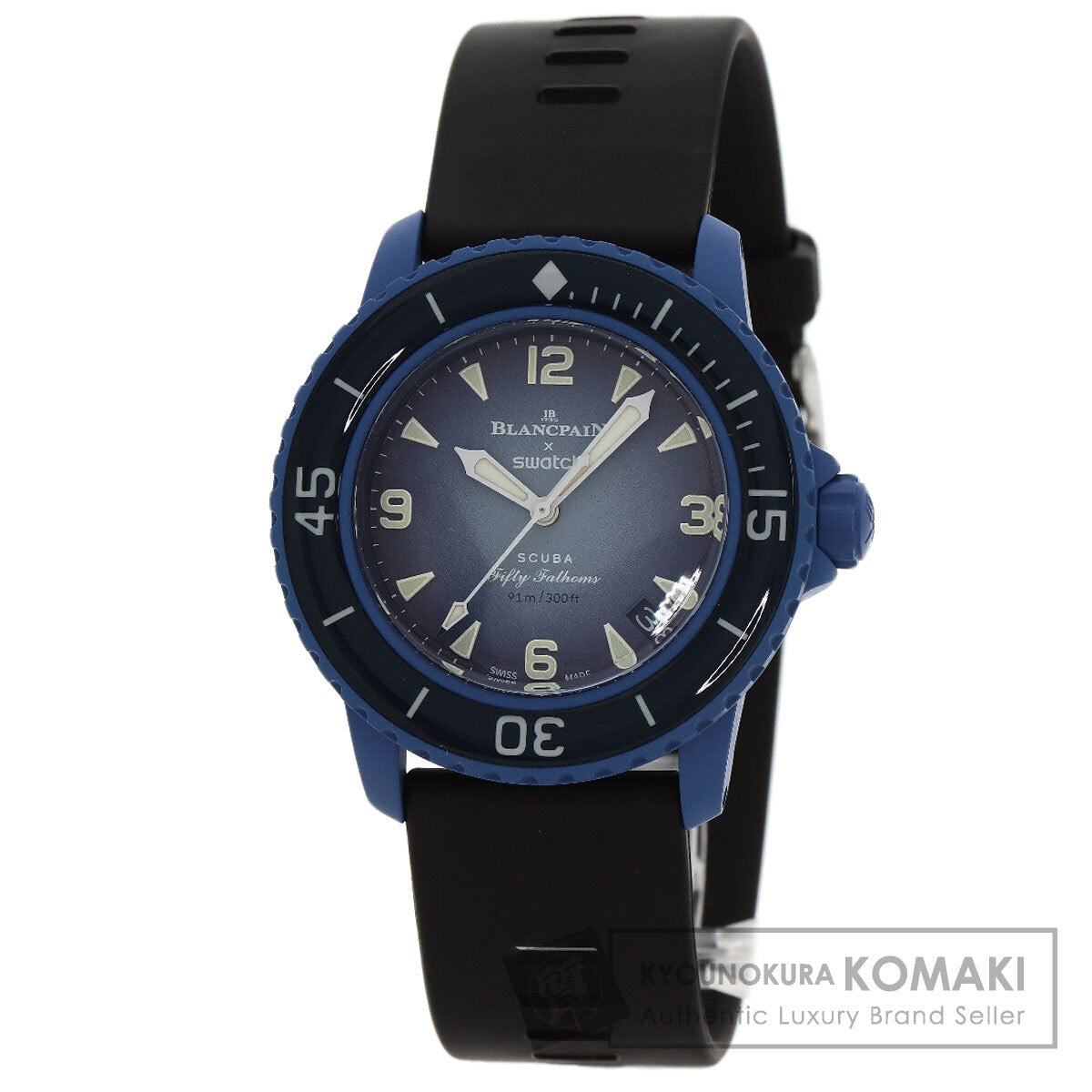 Blancpain Swatch Collaboration Fifty Fathom Atlantic Ocean Watches SO34A100 Ceramic/Rubber mens