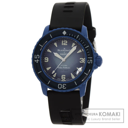 Blancpain Swatch Collaboration Fifty Fathom Atlantic Ocean Watches SO34A100 Ceramic/Rubber mens