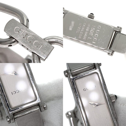 GUCCI Square face bangle Watches 1500L Stainless Steel/Stainless Steel Ladies