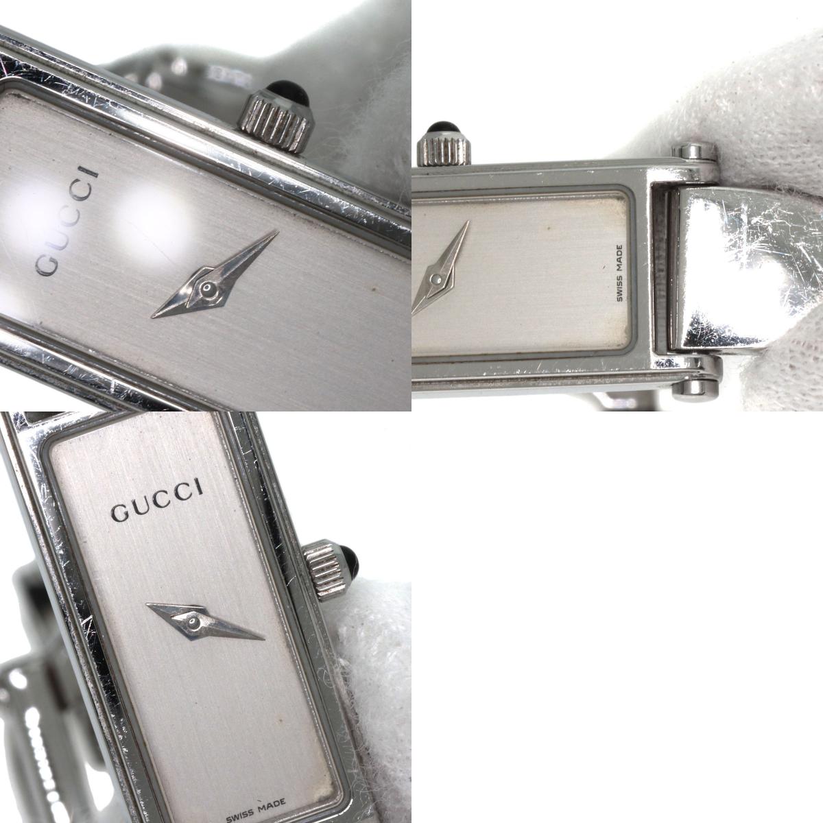 GUCCI Square face bangle Watches 1500L Stainless Steel/Stainless Steel Ladies