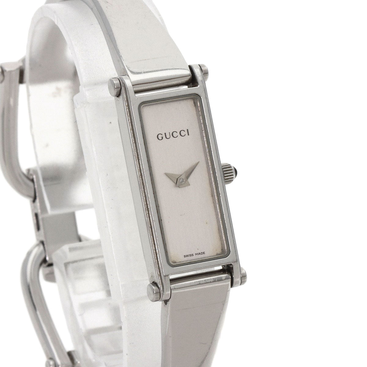 GUCCI Square face bangle Watches 1500L Stainless Steel/Stainless Steel Ladies