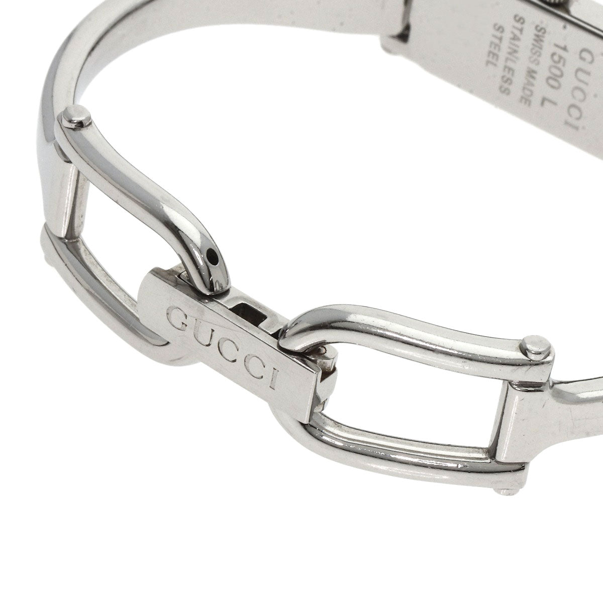 GUCCI Square face bangle Watches 1500L Stainless Steel/Stainless Steel Ladies