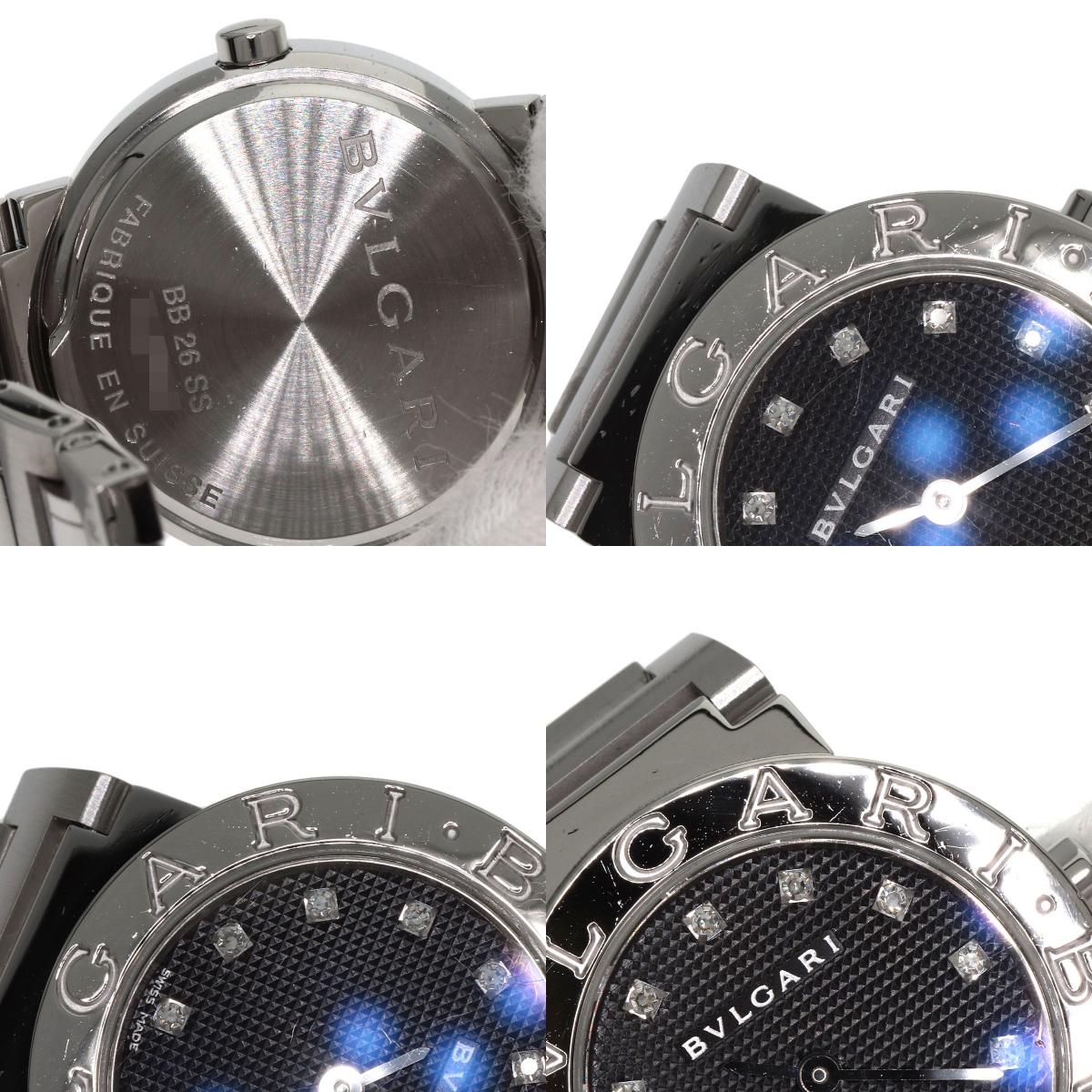 BVLGARI BVLGARI BVLGARI 12P Diamond Watches BB26BSS/12 Stainless Steel/Stainless Steel Ladies