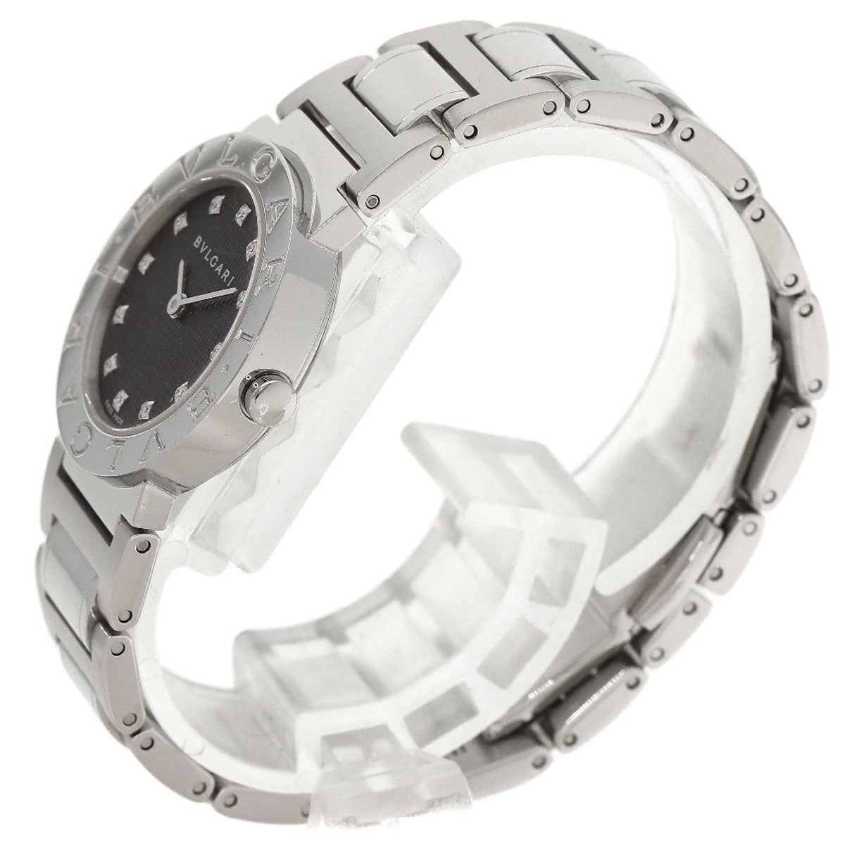 BVLGARI BVLGARI BVLGARI 12P Diamond Watches BB26BSS/12 Stainless Steel/Stainless Steel Ladies