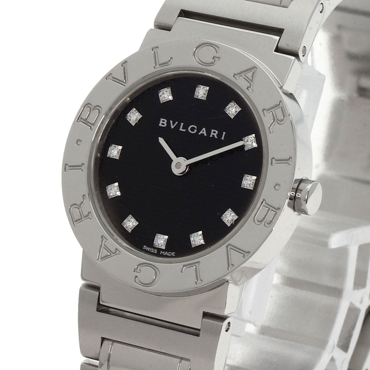 BVLGARI BVLGARI BVLGARI 12P Diamond Watches BB26BSS/12 Stainless Steel/Stainless Steel Ladies