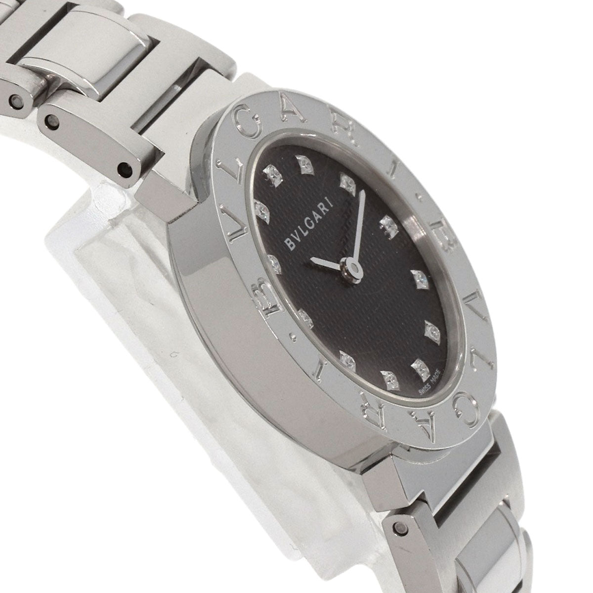 BVLGARI BVLGARI BVLGARI 12P Diamond Watches BB26BSS/12 Stainless Steel/Stainless Steel Ladies