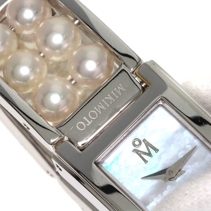 MIKIMOTO Square pearl breath Watches NNS-8019PF Stainless Steel/Pearl Ladies