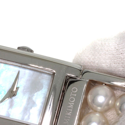 MIKIMOTO Square pearl breath Watches NNS-8019PF Stainless Steel/Pearl Ladies
