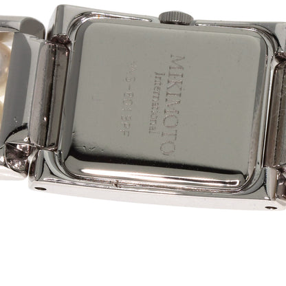 MIKIMOTO Square pearl breath Watches NNS-8019PF Stainless Steel/Pearl Ladies