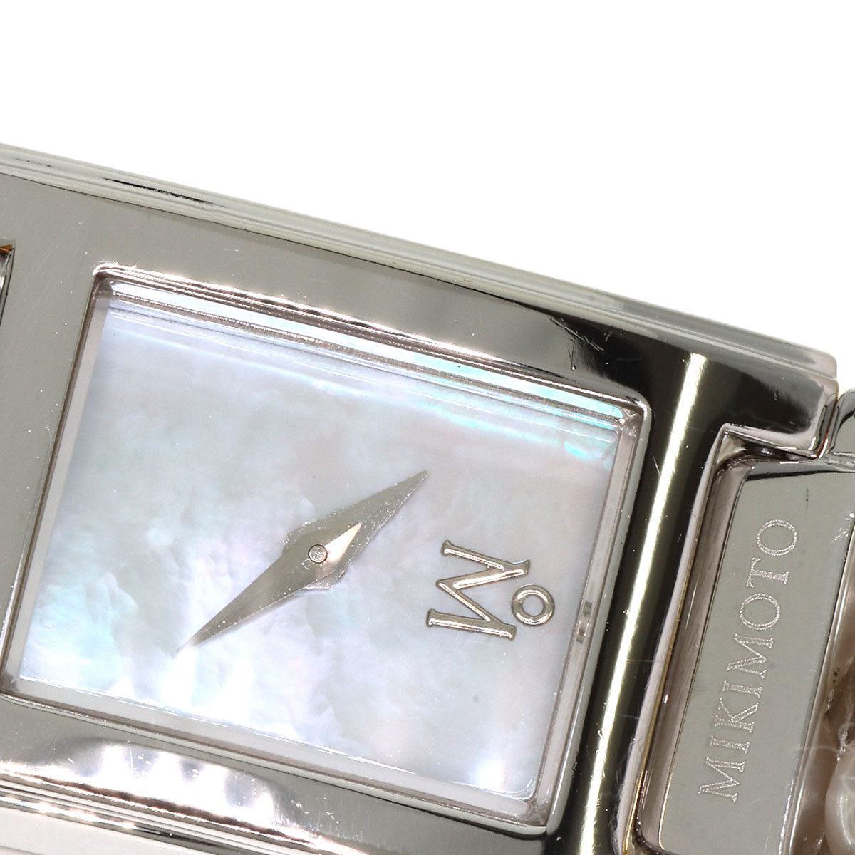 MIKIMOTO Square pearl breath Watches NNS-8019PF Stainless Steel/Pearl Ladies