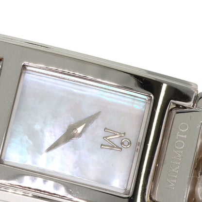 MIKIMOTO Square pearl breath Watches NNS-8019PF Stainless Steel/Pearl Ladies