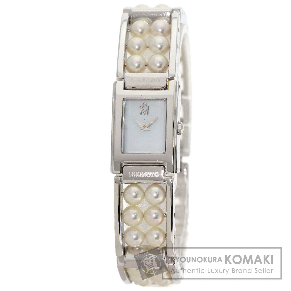 MIKIMOTO Square pearl breath Watches NNS-8019PF Stainless Steel/Pearl Ladies