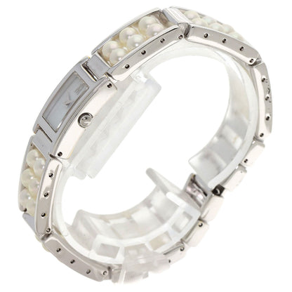 MIKIMOTO Square pearl breath Watches NNS-8019PF Stainless Steel/Pearl Ladies