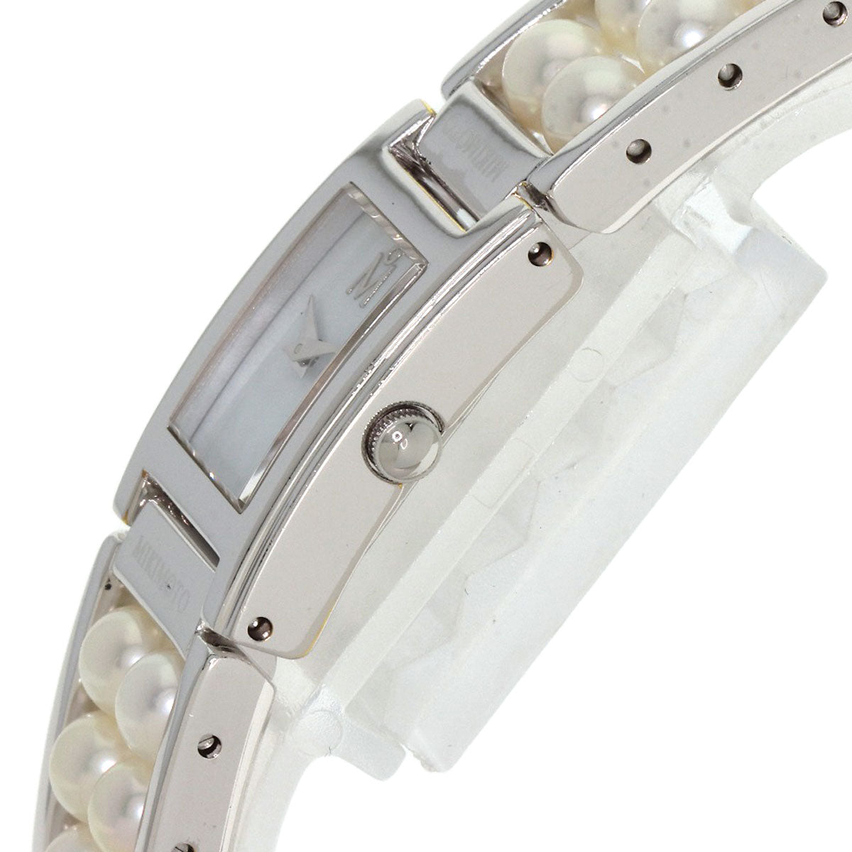MIKIMOTO Square pearl breath Watches NNS-8019PF Stainless Steel/Pearl Ladies