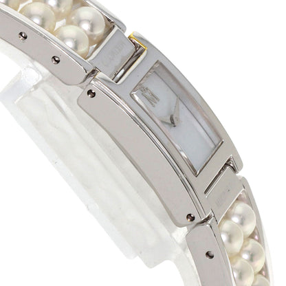 MIKIMOTO Square pearl breath Watches NNS-8019PF Stainless Steel/Pearl Ladies