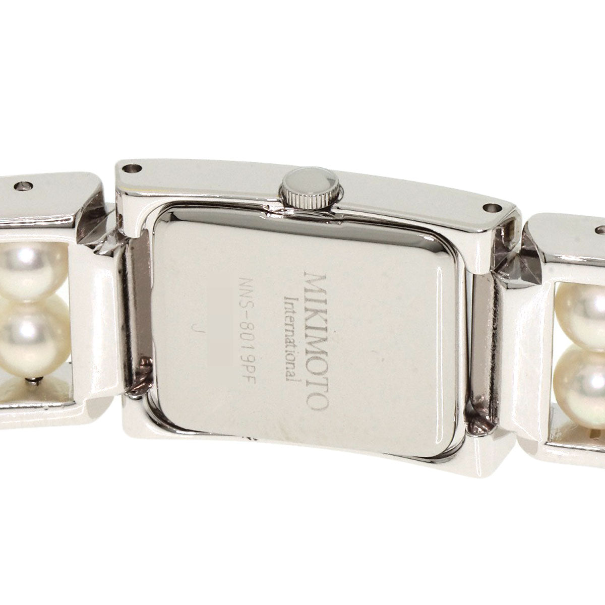 MIKIMOTO Square pearl breath Watches NNS-8019PF Stainless Steel/Pearl Ladies