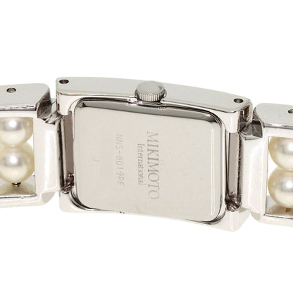 MIKIMOTO Square pearl breath Watches NNS-8019PF Stainless Steel/Pearl Ladies