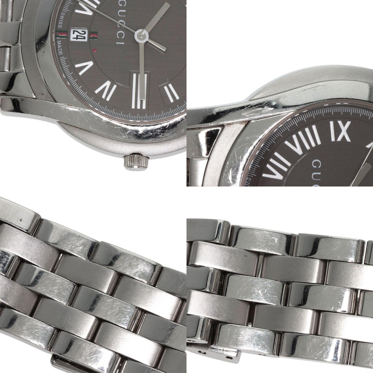 GUCCI Round face Watches 5500M Stainless Steel/Stainless Steel mens