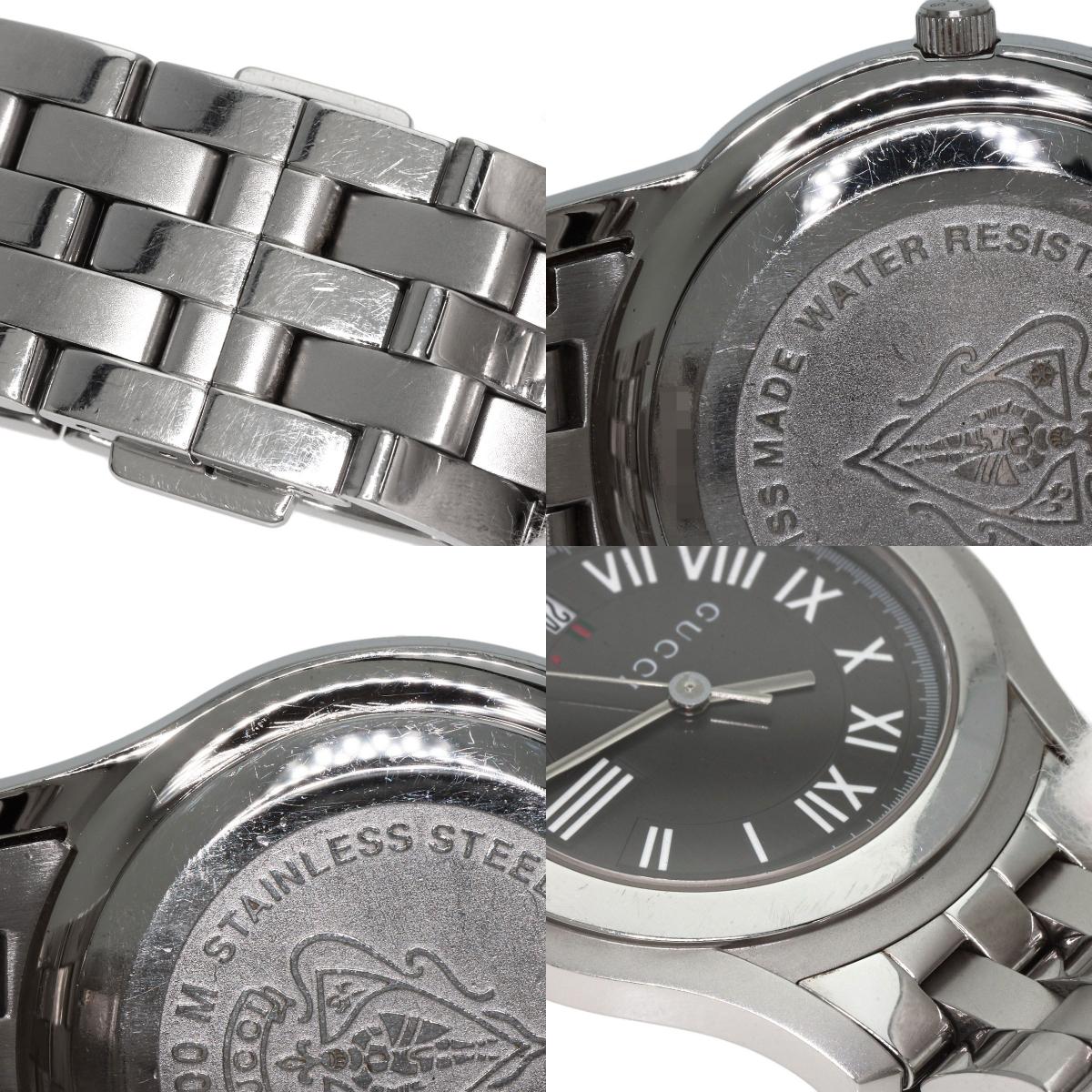 GUCCI Round face Watches 5500M Stainless Steel/Stainless Steel mens