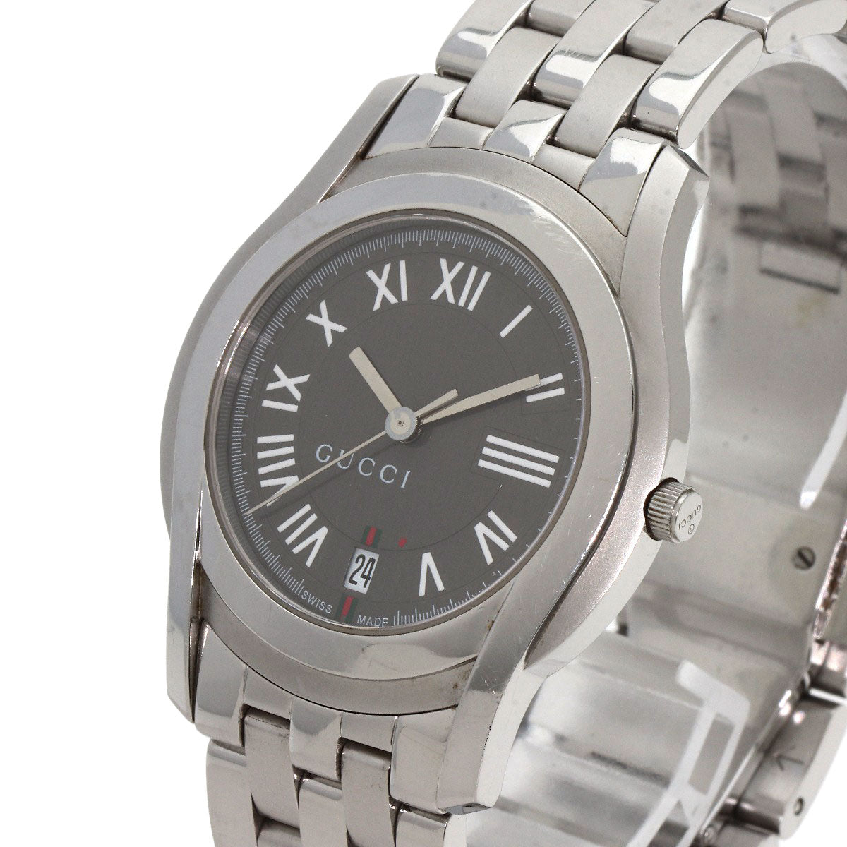 GUCCI Round face Watches 5500M Stainless Steel/Stainless Steel mens