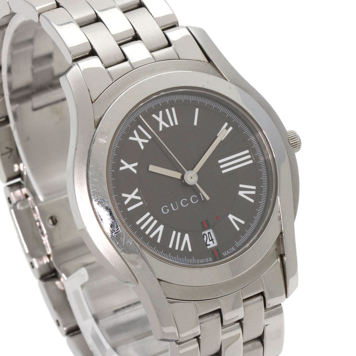 GUCCI Round face Watches 5500M Stainless Steel/Stainless Steel mens