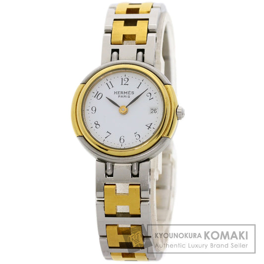 HERMES Windsor Watches  Stainless Steel/SSxGP Ladies