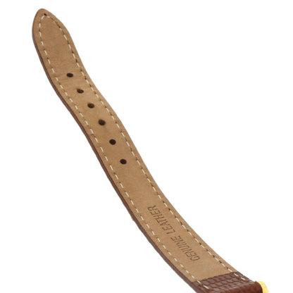 LONGINES Round face Watches L4.220.2 Gold Plated/Leather Ladies