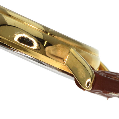 LONGINES Round face Watches L4.220.2 Gold Plated/Leather Ladies