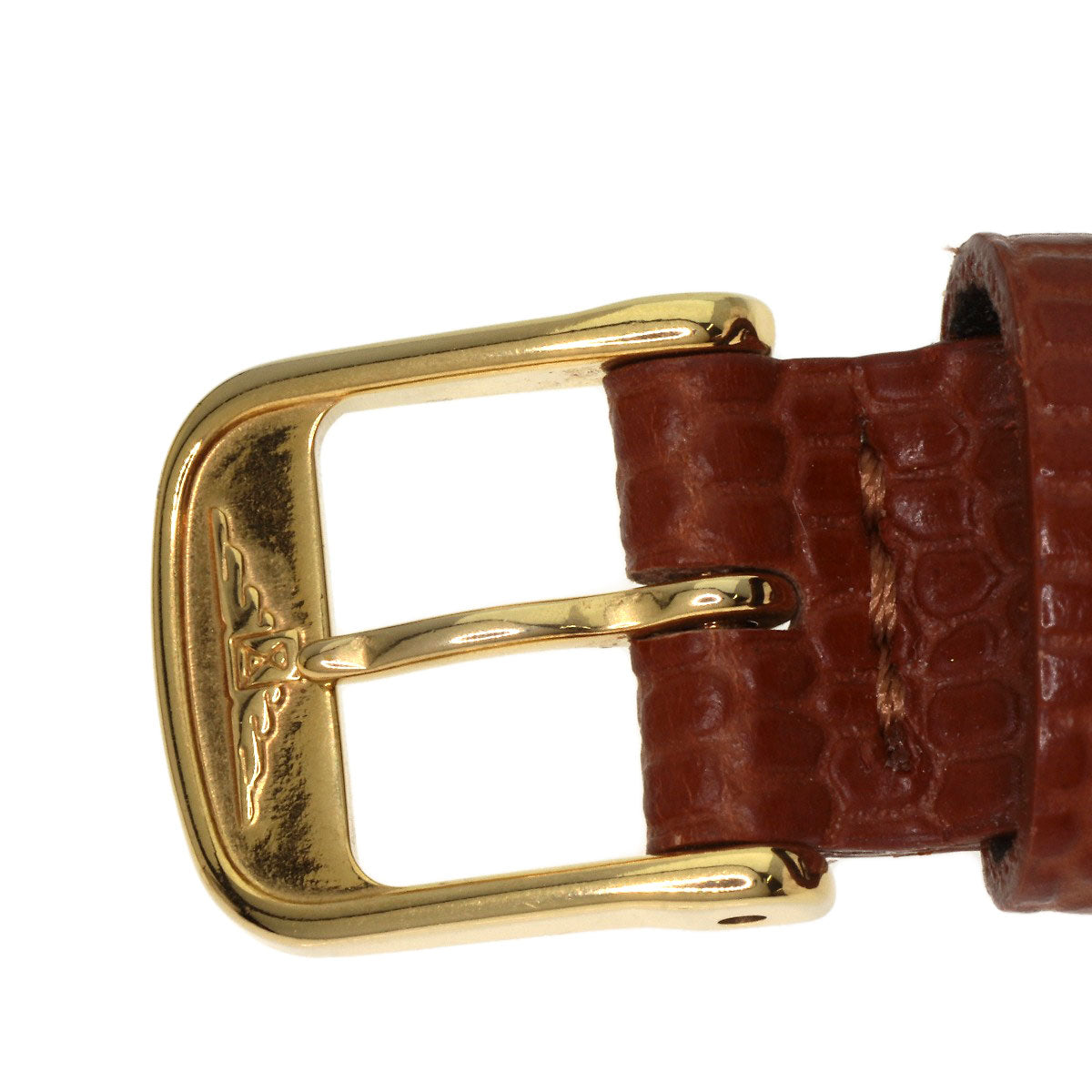 LONGINES Round face Watches L4.220.2 Gold Plated/Leather Ladies