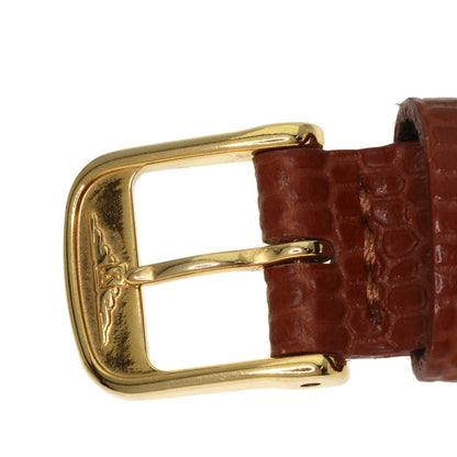 LONGINES Round face Watches L4.220.2 Gold Plated/Leather Ladies