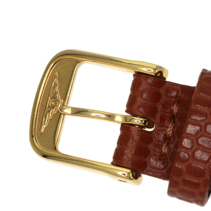 LONGINES Round face Watches L4.220.2 Gold Plated/Leather Ladies