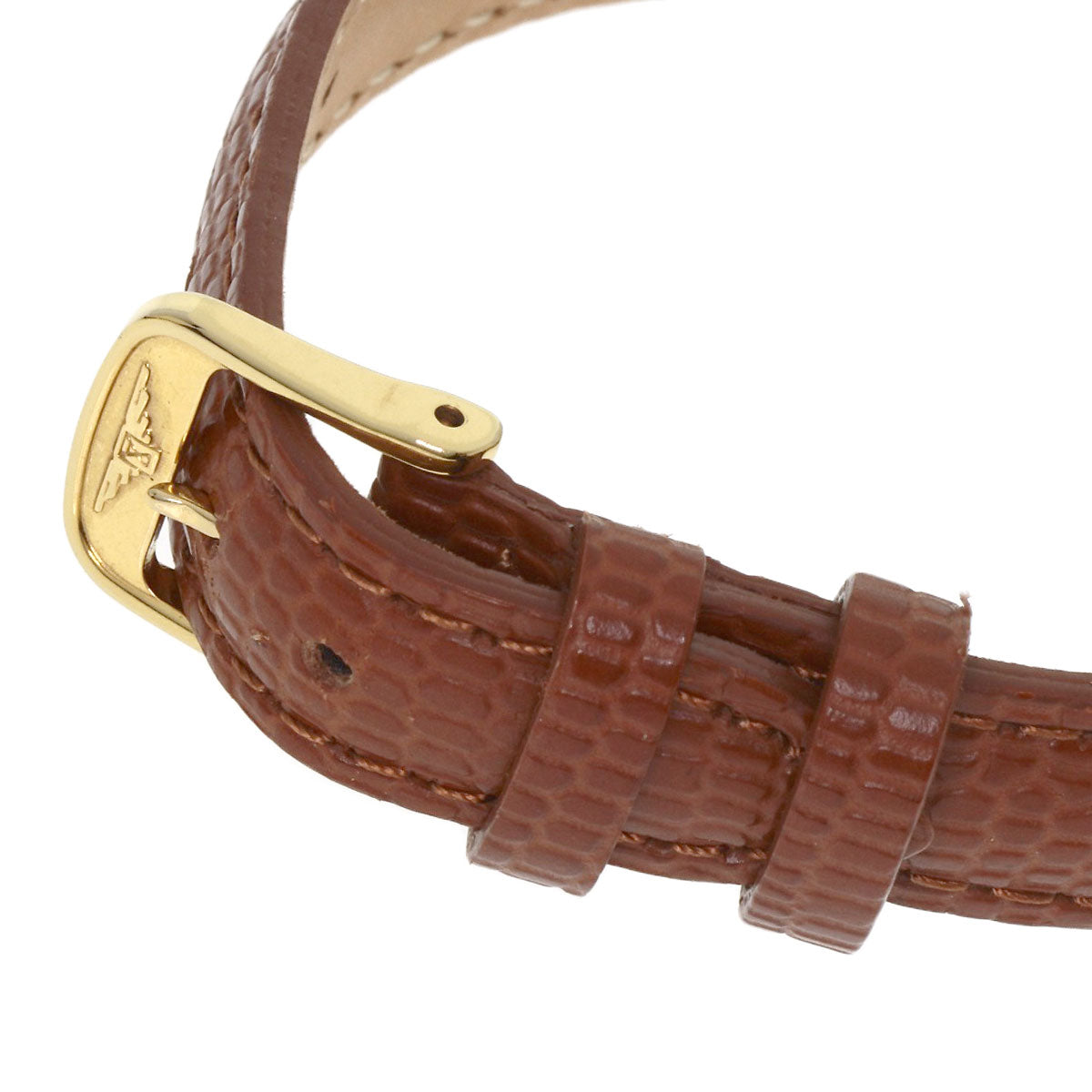 LONGINES Round face Watches L4.220.2 Gold Plated/Leather Ladies