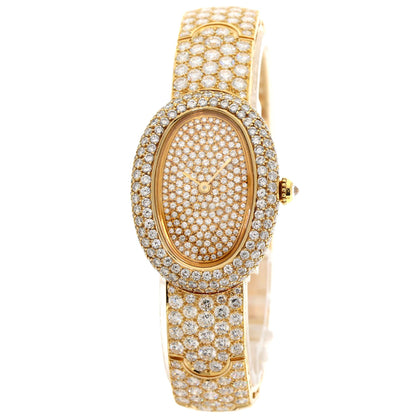 CARTIER Baignoire Full Diamond Watches WB505151 K18 Yellow Gold/18K Yellow Gold Ladies
