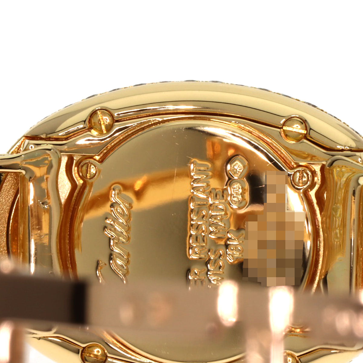 CARTIER Baignoire Full Diamond Watches WB505151 K18 Yellow Gold/18K Yellow Gold Ladies