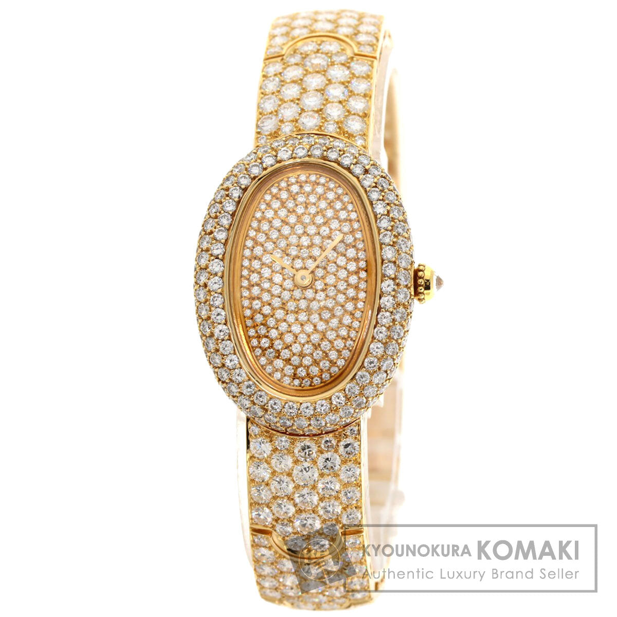 CARTIER Baignoire Full Diamond Watches WB505151 K18 Yellow Gold/18K Yellow Gold Ladies