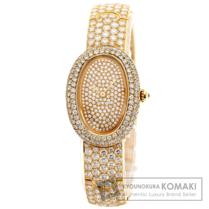 CARTIER Baignoire Full Diamond Watches WB505151 K18 Yellow Gold/18K Yellow Gold Ladies