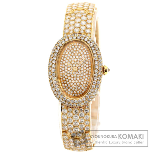 CARTIER Baignoire Full Diamond Watches WB505151 K18 Yellow Gold/18K Yellow Gold Ladies