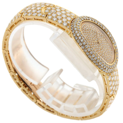 CARTIER Baignoire Full Diamond Watches WB505151 K18 Yellow Gold/18K Yellow Gold Ladies