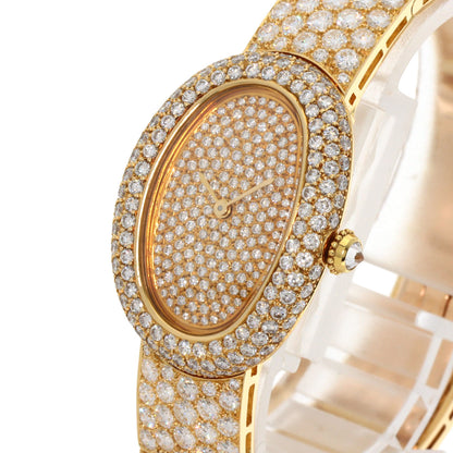 CARTIER Baignoire Full Diamond Watches WB505151 K18 Yellow Gold/18K Yellow Gold Ladies
