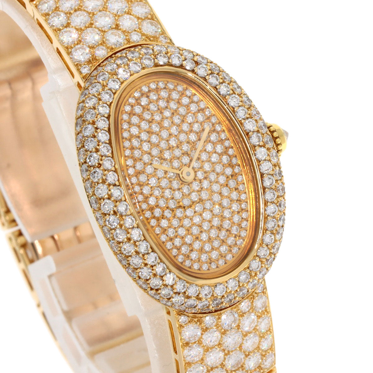 CARTIER Baignoire Full Diamond Watches WB505151 K18 Yellow Gold/18K Yellow Gold Ladies