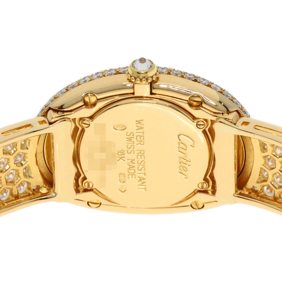 CARTIER Baignoire Full Diamond Watches WB505151 K18 Yellow Gold/18K Yellow Gold Ladies