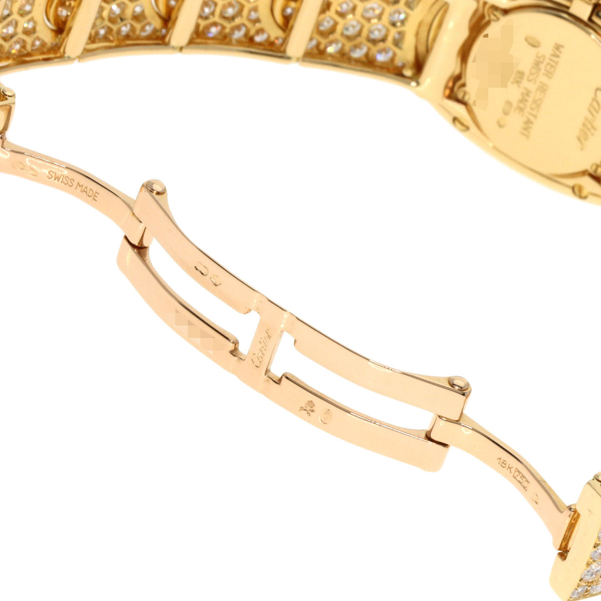 CARTIER Baignoire Full Diamond Watches WB505151 K18 Yellow Gold/18K Yellow Gold Ladies