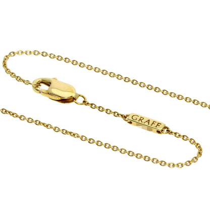 GRAFF Trapezoid Cross Mini Diamond Necklace K18 Yellow Gold 18K Pink GoldLadies [Used]