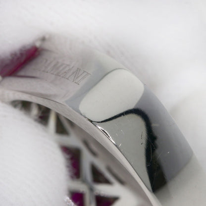 Damiani Mystery Setting Ruby Diamond Ring K18 White Gold Ladies [Used]