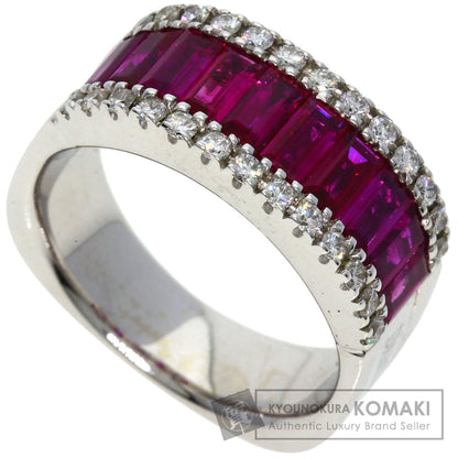 Damiani Mystery Setting Ruby Diamond Ring K18 White Gold Ladies [Used]