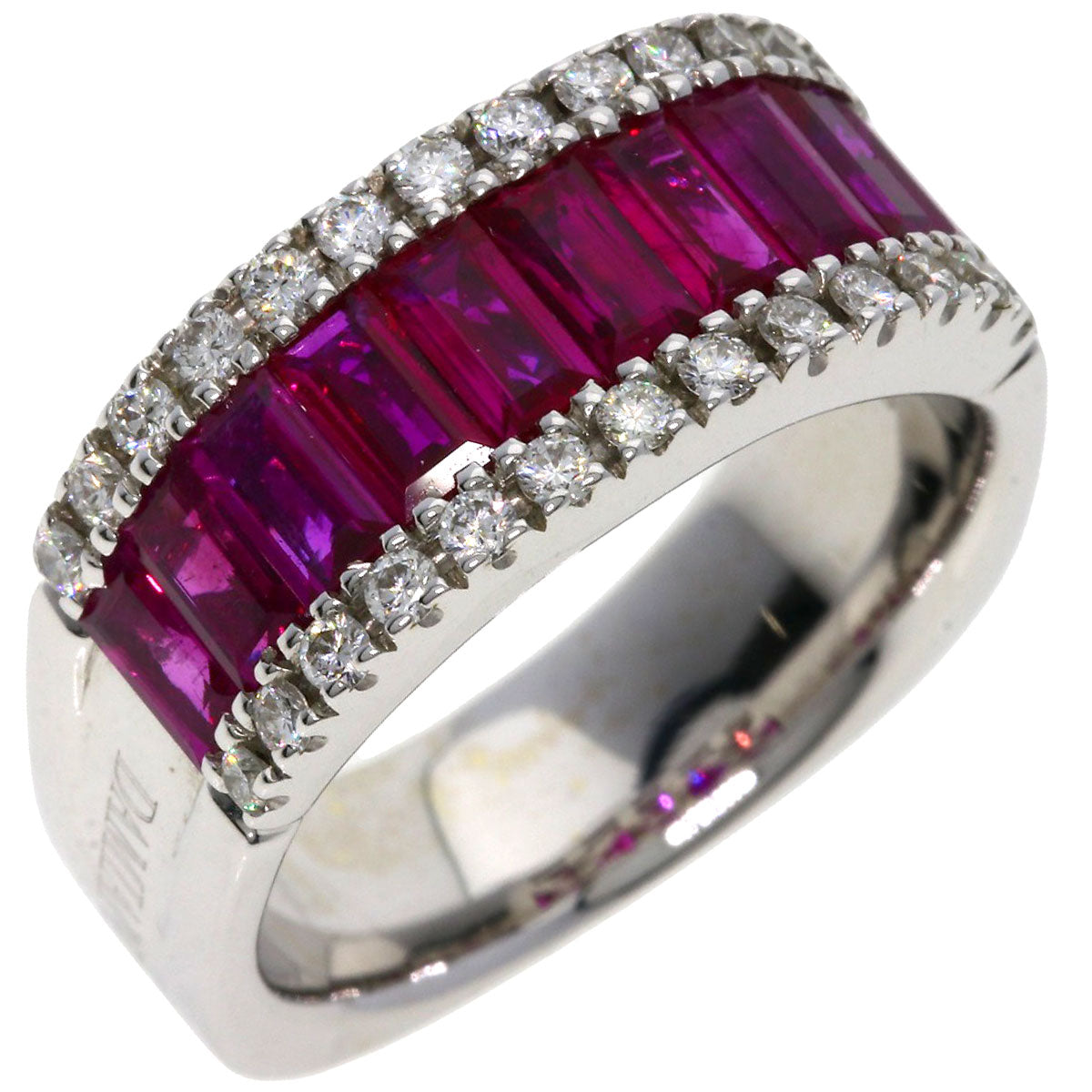 Damiani Mystery Setting Ruby Diamond Ring K18 White Gold Ladies [Used]